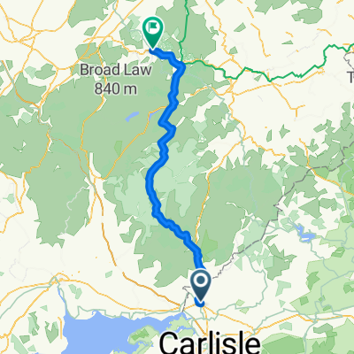 Longtown to Peebles less Road