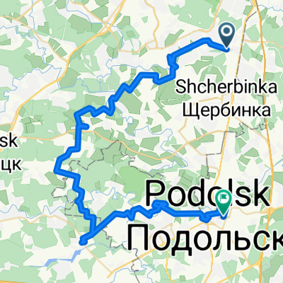 От Железнодорожная станция "Бутово" до Подольск