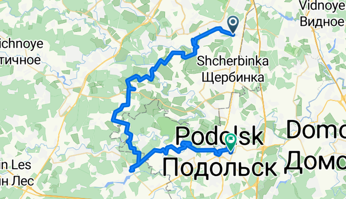 От Железнодорожная станция "Бутово" до Подольск