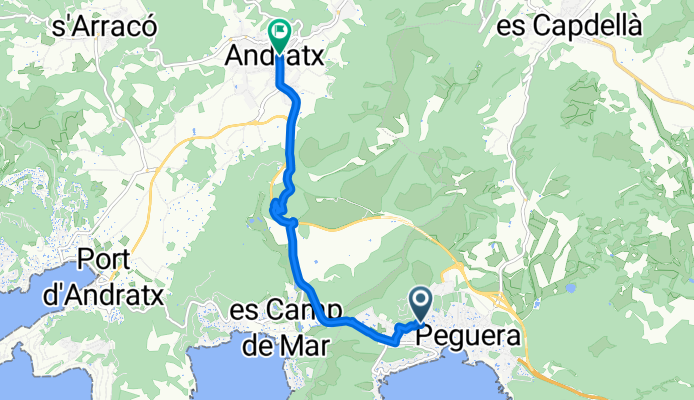 Carrer del Bosc, Calvià to Avinguda Joan Carles I, Andratx