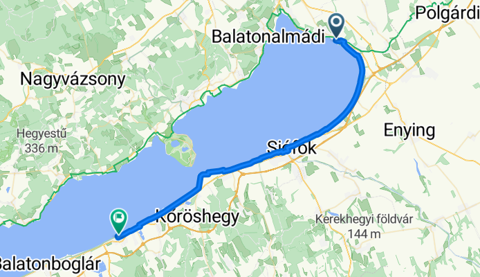 Nyárfa sor, Balatonkenese - Ady Endre utca, Balatonszemes