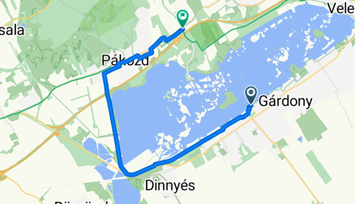Üdülők útja, Gárdony - 81307-es mellékút, Pákozd