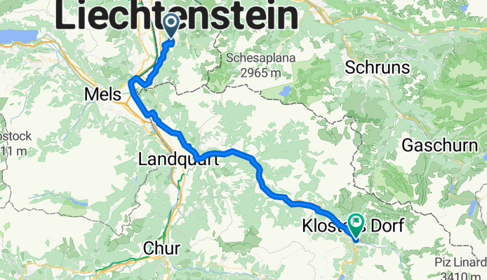 Vaduz to Klosters