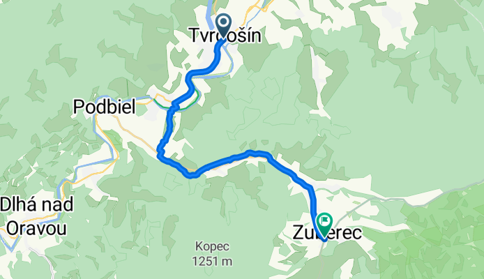 Tvrdošín- Nižná- Uhliská- Orav.B. Potok- Zuberec
