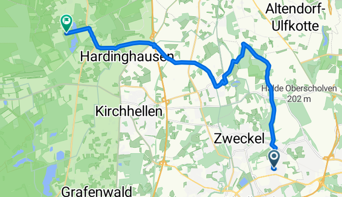 Voßstraße nach Straße Ohne Straßennamen