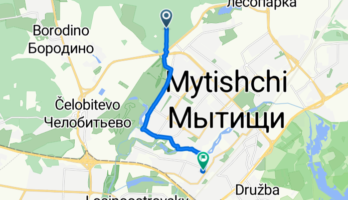Городской Округ Мытищи до улица Веры Волошиной, Мытищи