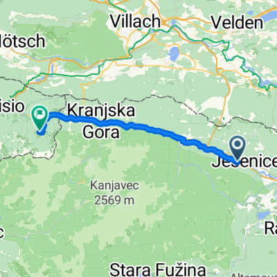 Ulica Heroja Verdnika, Jesenice nach Tarvis