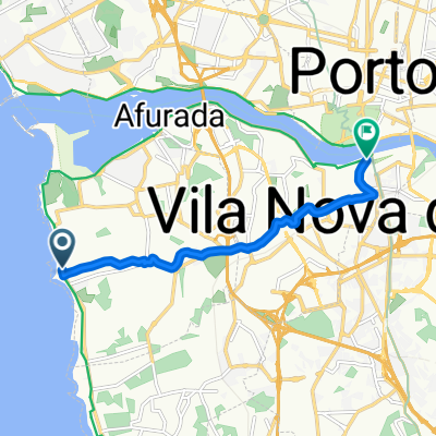 Avenida da Beira-Mar, Vila Nova de Gaia nach Ponte Luís I, Porto