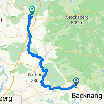 Backnanger Straße, Aspach nach Schwalbenweg, Untergruppenbach
