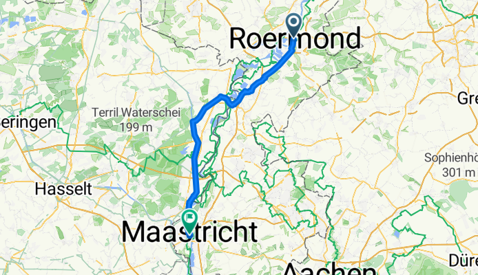 Maashaven, Roermond nach Grote Staat, Maastricht