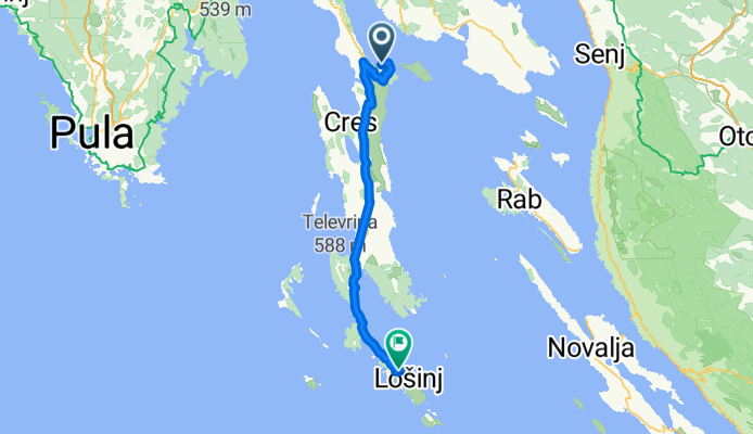 Merag, Merag to Valdarke, Mali Lošinj