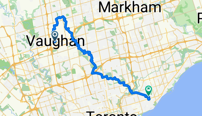 From Vaughan to Victoria Park Via BS Greenway, GRoss Lord, Earl Bales, Glendon Forest, Sunnybrook, Taylor Creek