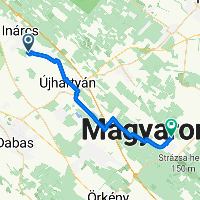 Harmat utca to Országközepe út