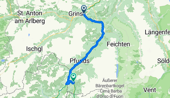 Bruggfeldstraße, Landeck nach Nauders, Nauders