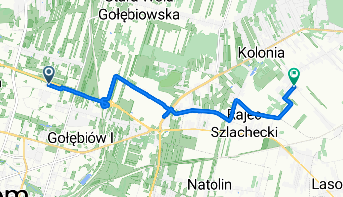 Stanisława Żółkiewskiego, Radom do Dworska, Jedlnia-Letnisko