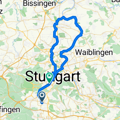 Route in Stuttgart