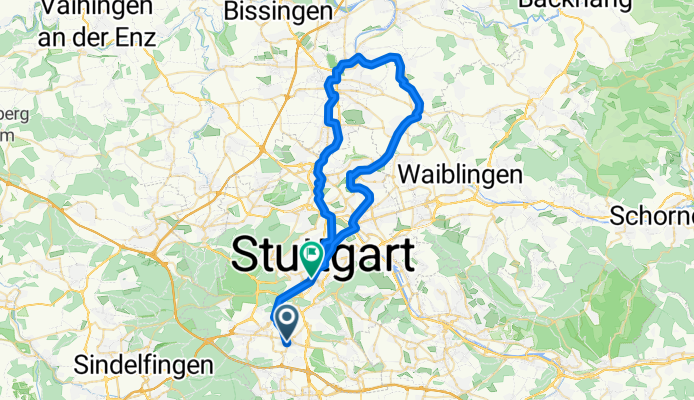 Route in Stuttgart