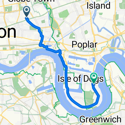 Mile End Road, London to Manchester Road, London