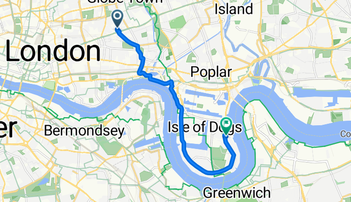 Mile End Road, London to Manchester Road, London