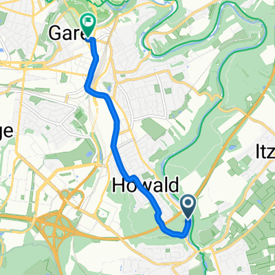 Route de Thionville, Hesperange to Rue Jean Origer, Luxembourg