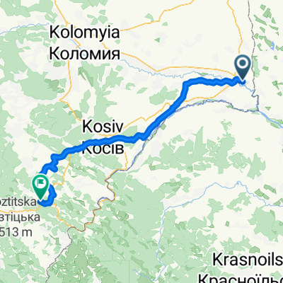 вулиця Тараса Шевченка to Криворівня