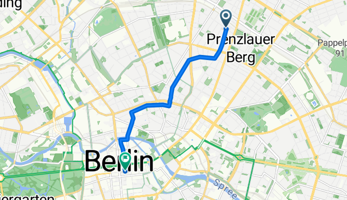Dunckerstraße, Berlin nach Jägerstraße, Berlin