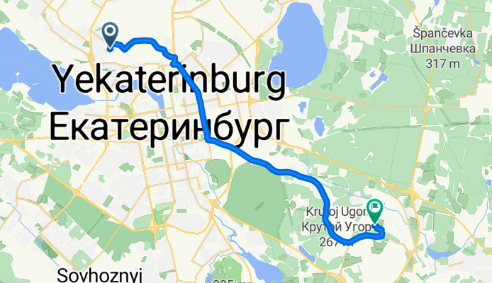 Баррикадная улица, Екатеринбург до Октябрьский Район, Екатеринбург