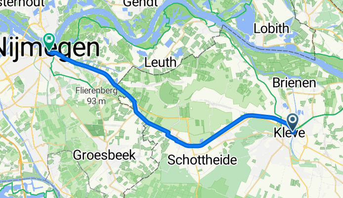 Minoritenplatz, Kleve nach Burchtstraat, Nijmegen
