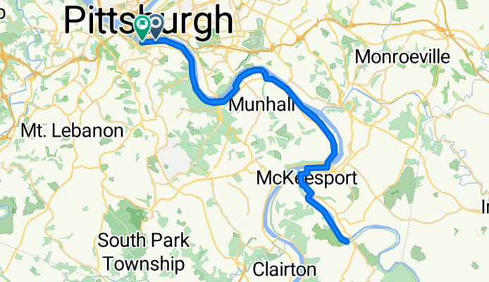 Three Rivers Heritage Trail, Pittsburgh to Three Rivers Heritage Trail, Pittsburgh