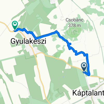 Csobánc utca, Káptalantóti - Kossuth utca, Gyulakeszi