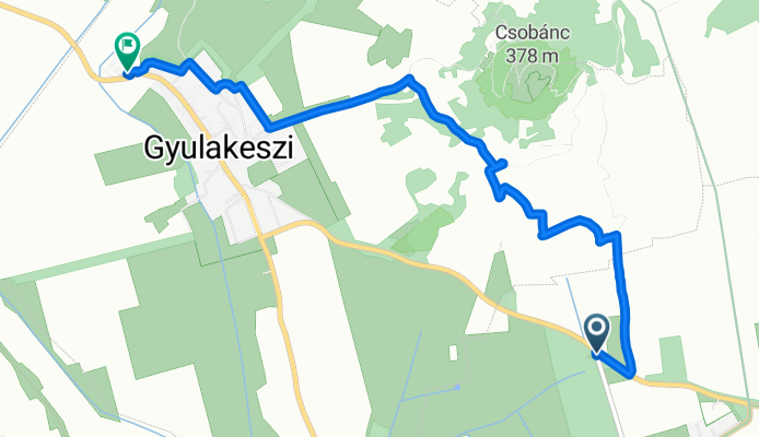 Csobánc utca, Káptalantóti - Kossuth utca, Gyulakeszi
