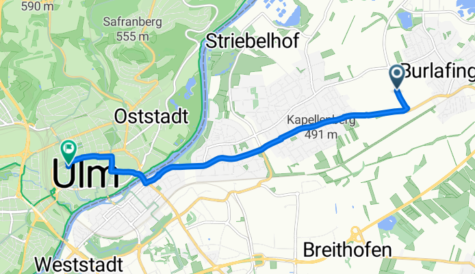 Heerstraße to Ulmergasse