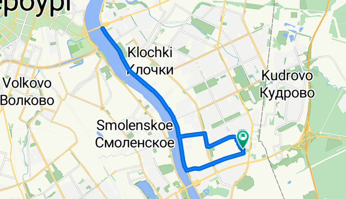 Тельмана улица, Санкт-Петербург до Тельмана улица, Санкт-Петербург