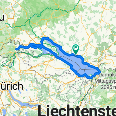 Route in Friedrichshafen
