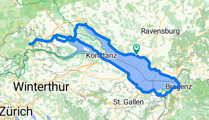 Route in Friedrichshafen