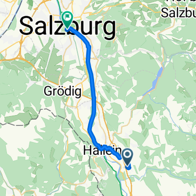 Hoisenweg, Bad Vigaun nach Domplatz, Salzburg