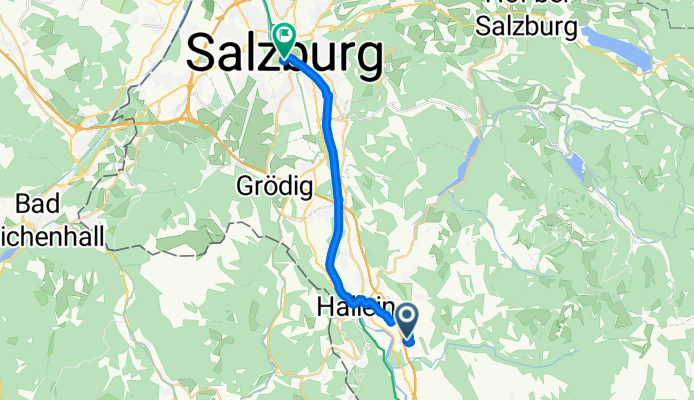 Hoisenweg, Bad Vigaun nach Domplatz, Salzburg
