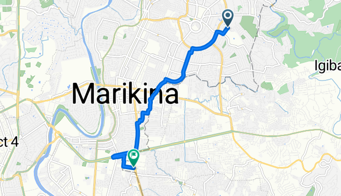 Tanguile Street, Marikina to V. V. Soliven Avenue II, Cainta