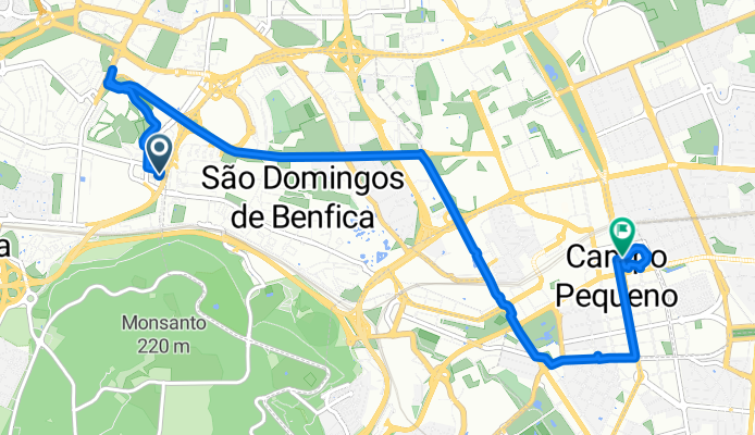 Estrada de Benfica, Лиссабон до Avenida da República, Лиссабон