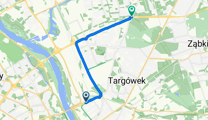 K Darwina, Warszawa do Toruńska, Warszawa