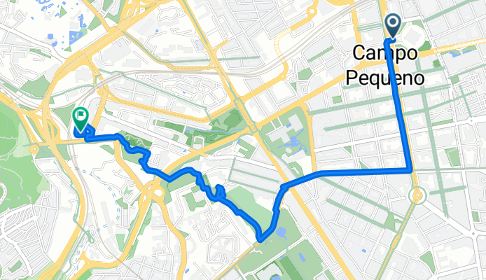 Avenida da República, Лиссабон до Rua de Campolide, Лиссабон