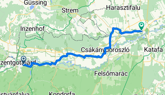 Felső út, Szentgotthárd - Rákóczi Ferenc utca, Körmend