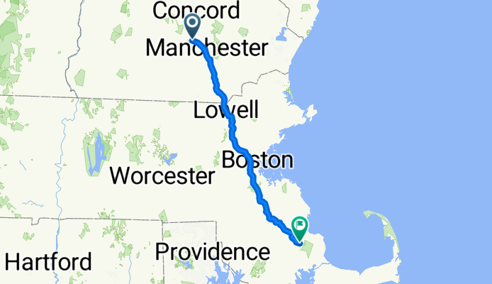 Tibbetts Hill Rd, Goffstown to S Meadow Village, Carver