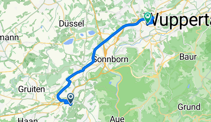 Buxhaus, Solingen nach Hochstraße, Wuppertal