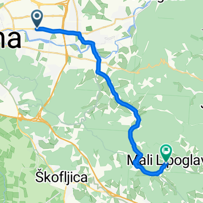 Ulica Molniške čete to Mali Lipoglav