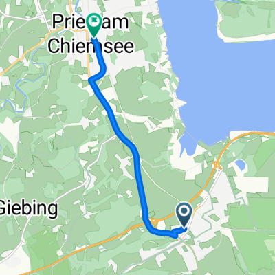 Chiemseestraße, Bernau am Chiemsee nach Rathausplatz, Prien am Chiemsee