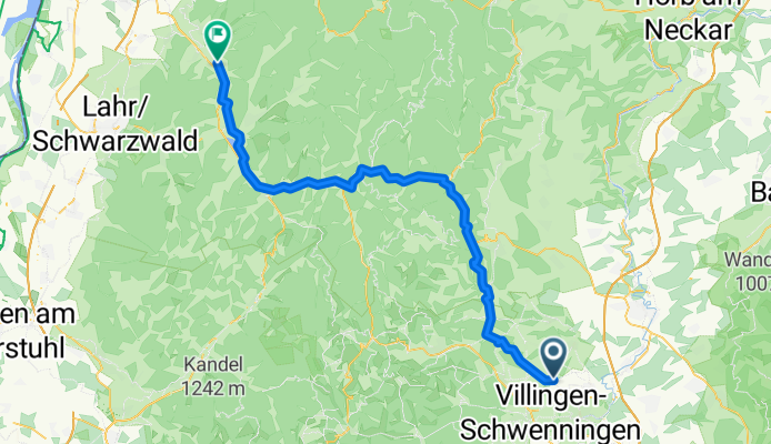 Weilersbach über Königsfeld Hardt 812m nach Gengenbach auf Kinzigdamm