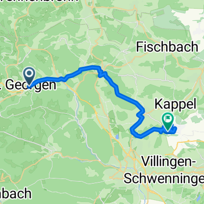 Von St. Georgen Bahnhof Brunnendobel 854m u bis Weilersbach