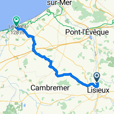 Rue de la Vallée, Lisieux to Houlgate