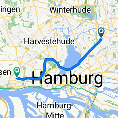 Hamburger Straße, Hamburg to Große Bergstraße, Hamburg